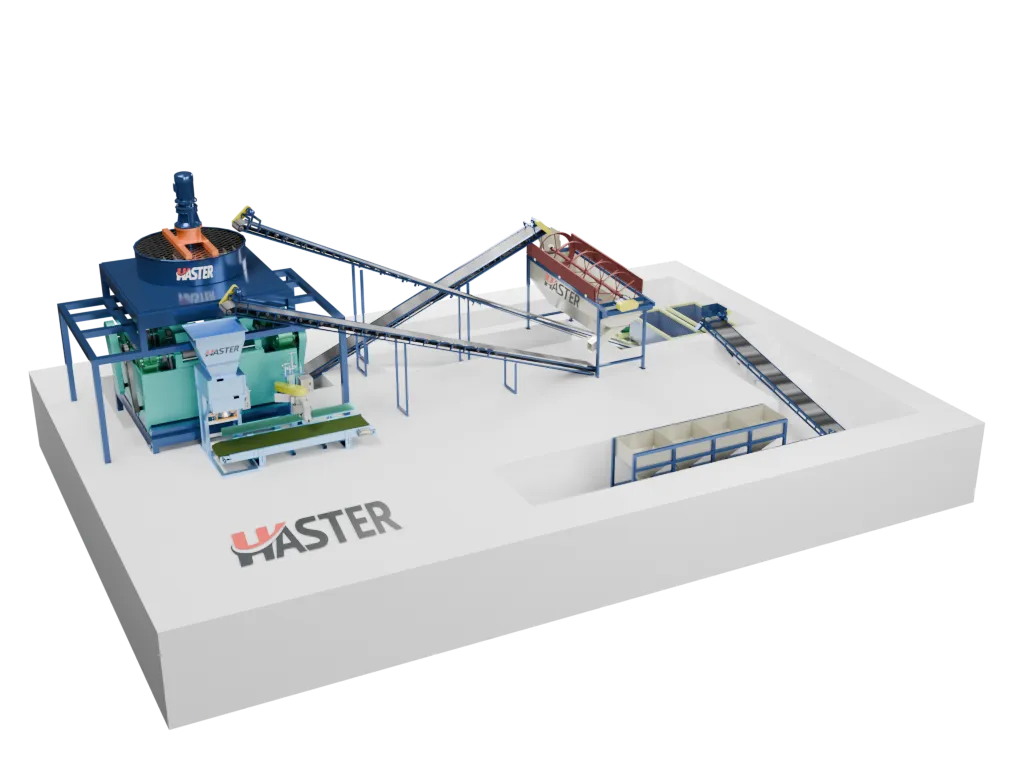 Twin-roll extrusion granulation production line